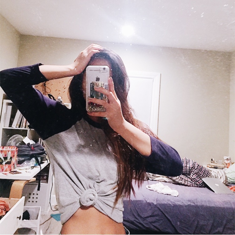American apparel baseball tee